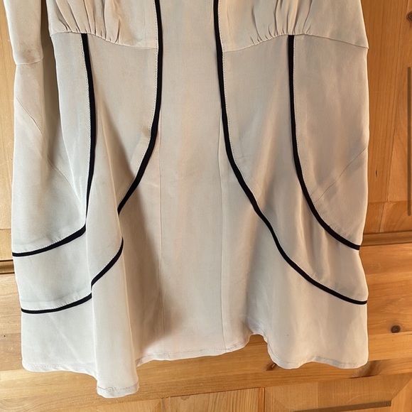 Silence + Noise Nude and Black Strappy Silk Camisole - Picture 3 of 5